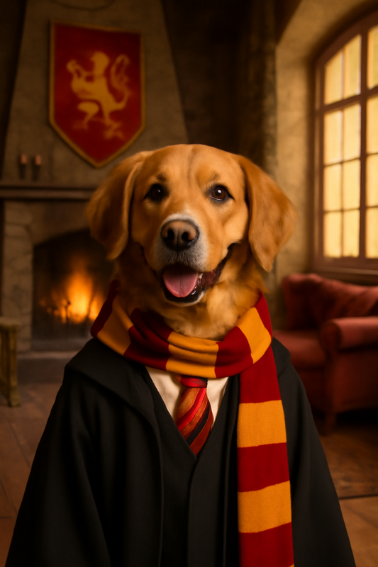 Custom Pet Portrait - Gryffindor