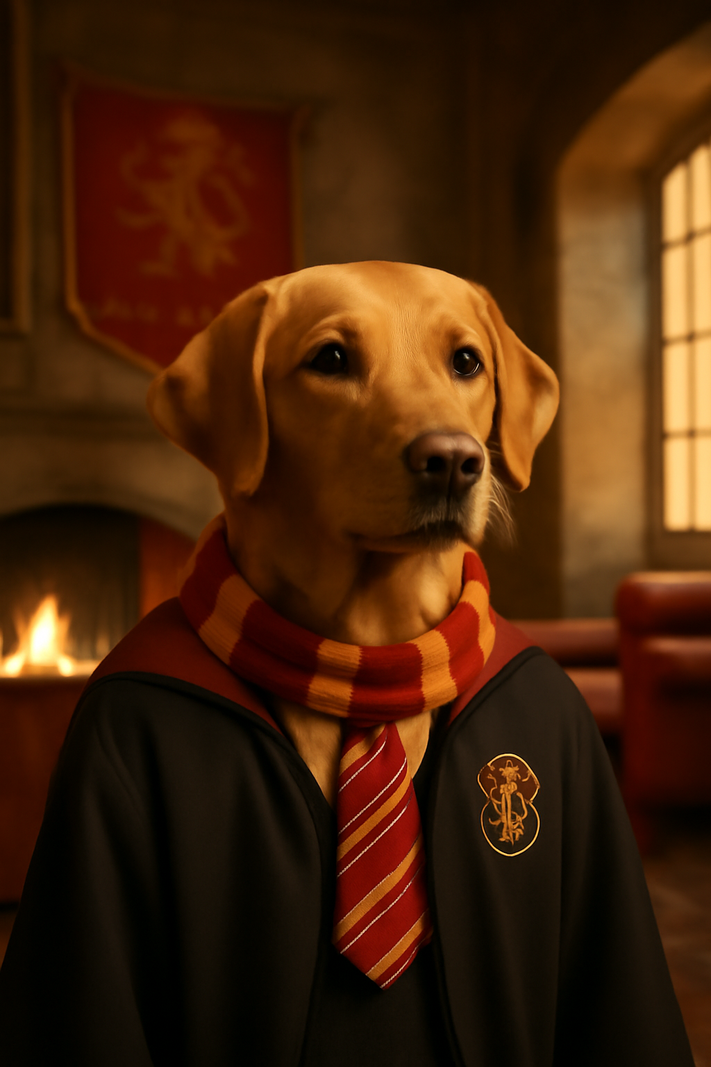 Custom Pet Portrait - Gryffindor