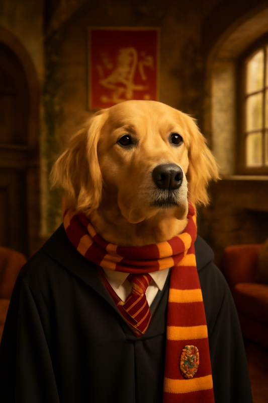 Digital Pet Portrait - Gryffindor