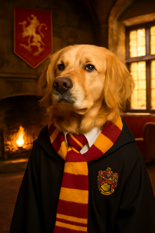 Custom Pet Portrait - Gryffindor