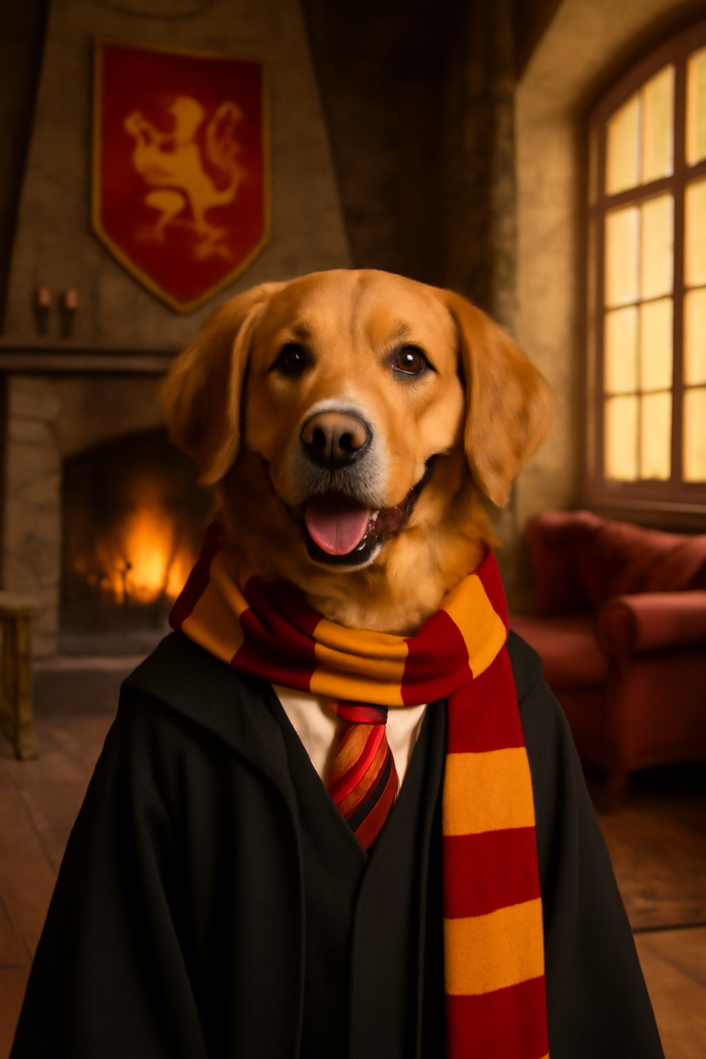 Custom Pet Portrait - Gryffindor