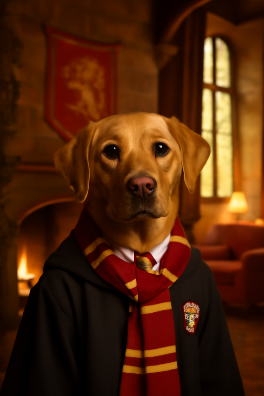Custom Pet Portrait - Gryffindor