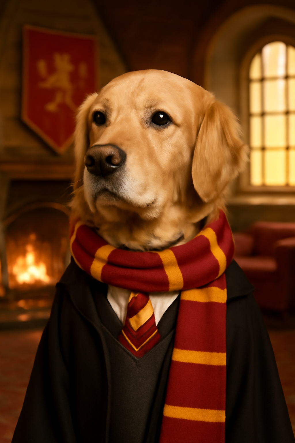 Custom Pet Portrait - Gryffindor