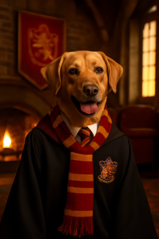 Custom Pet Portrait - Gryffindor