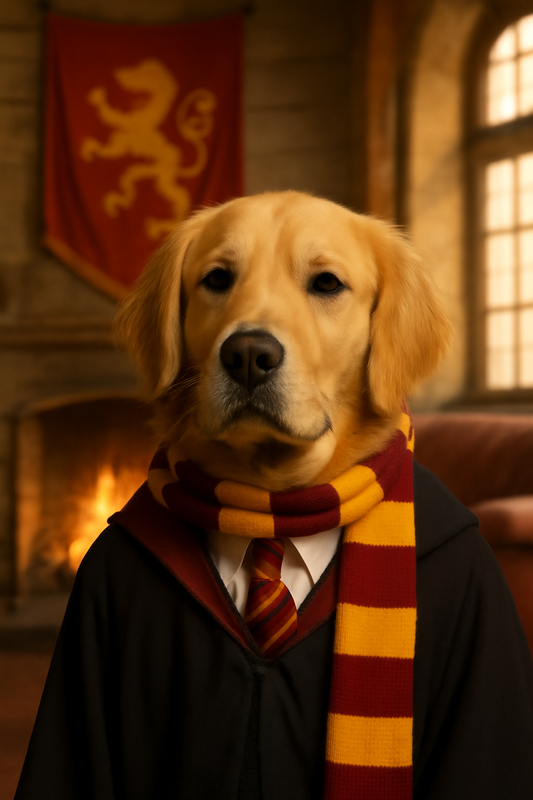 Custom Pet Portrait - Gryffindor