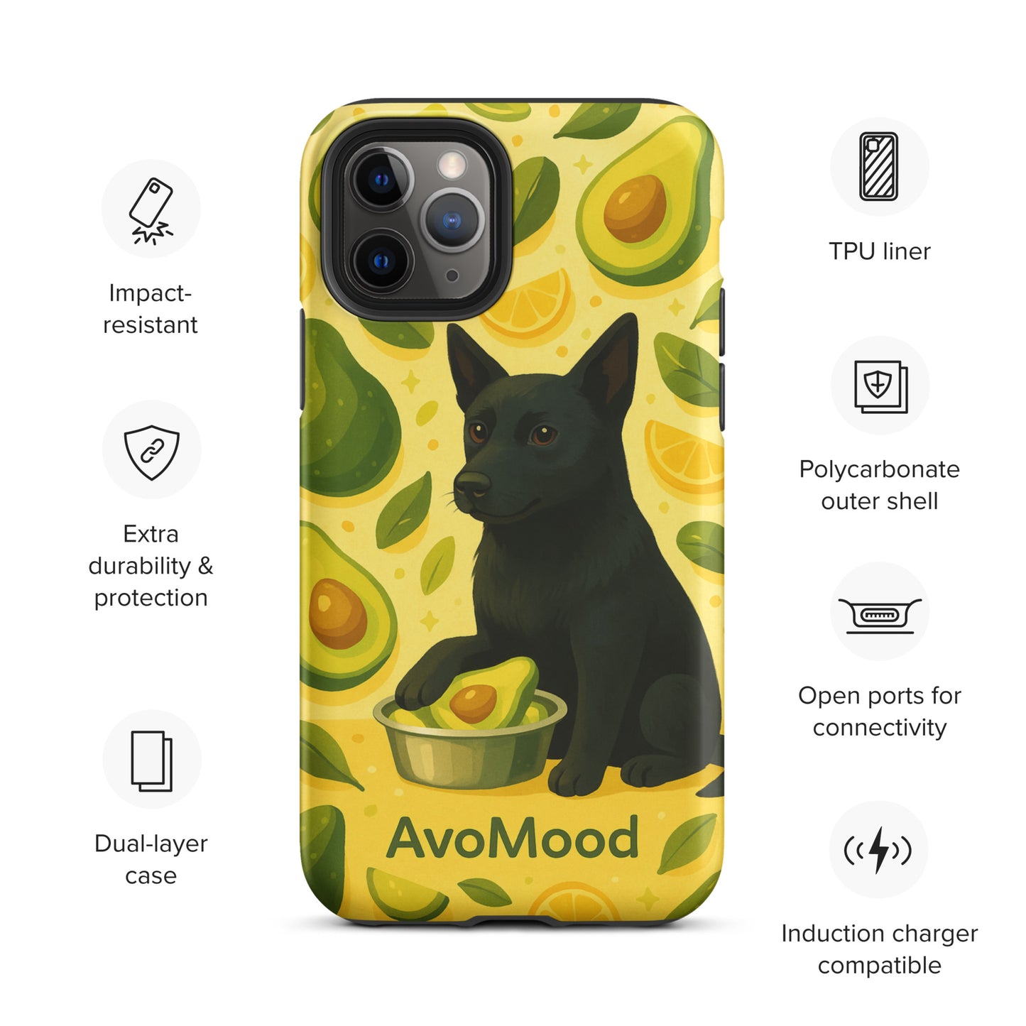 🥑 AvoMood™ Custom Dog Photo Case